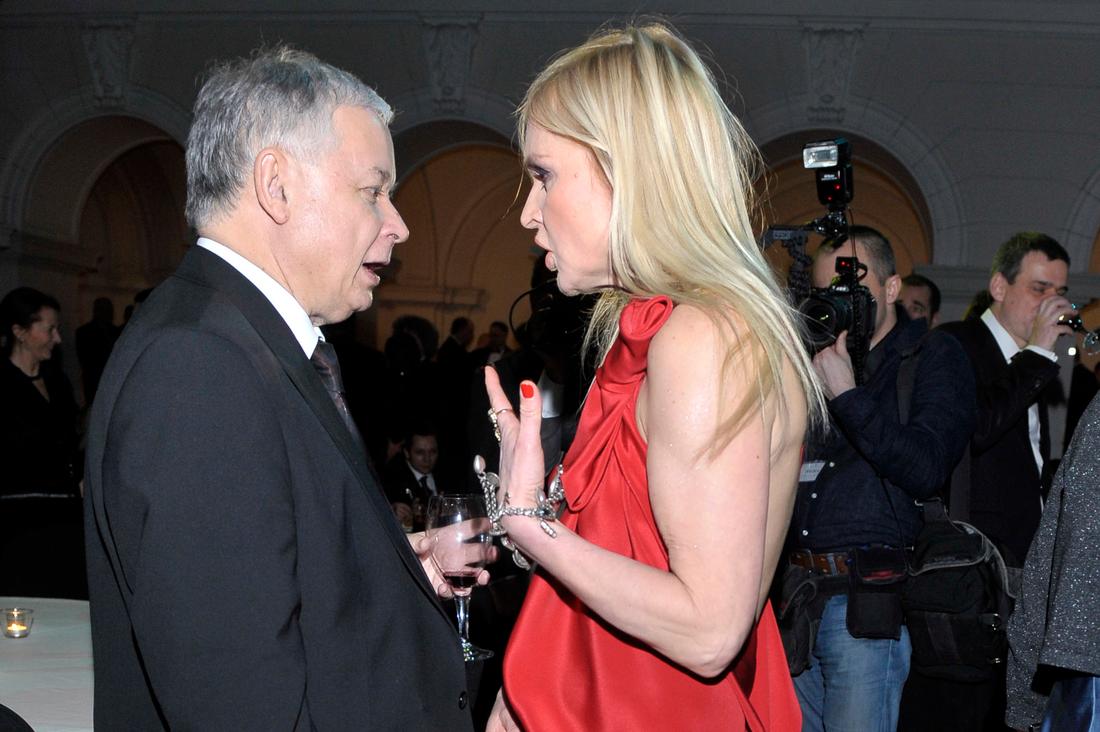Monika Olejnik i Lech Kaczyński na Balu Dziennikarza