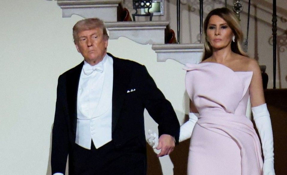 Donald Trump i Melania Trump na uroczystej kolacji z monarchami/Forum
